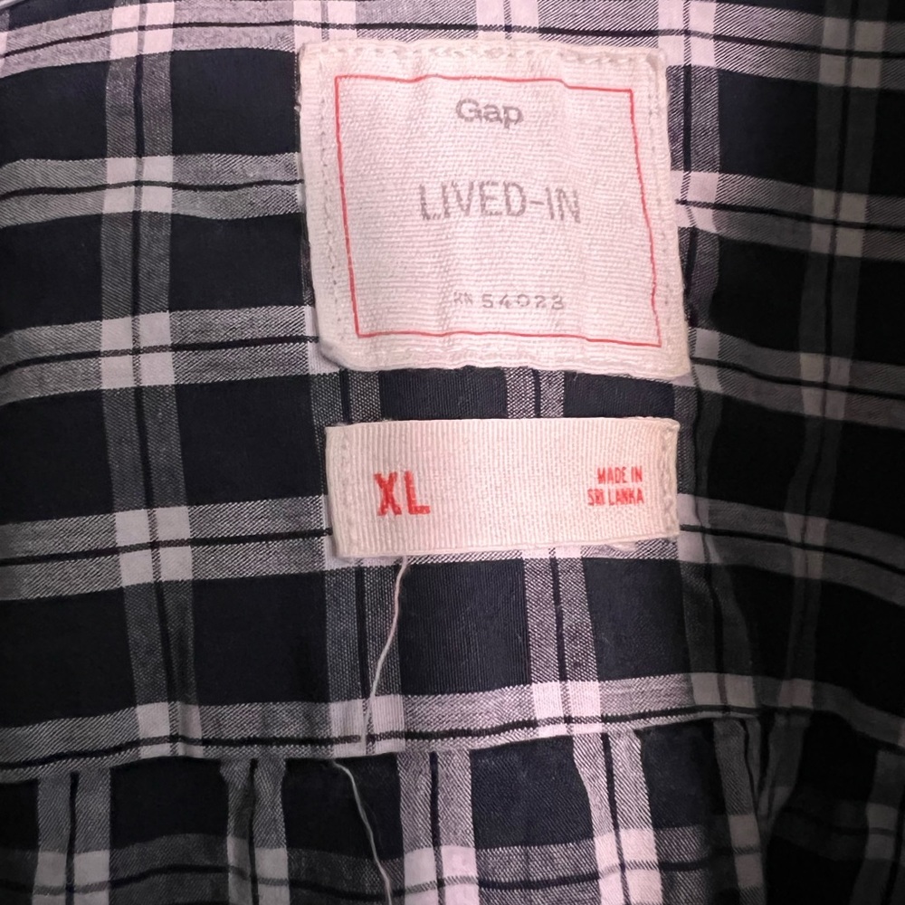 Gap Xlarge Checkered Button Down Shirt - image 3